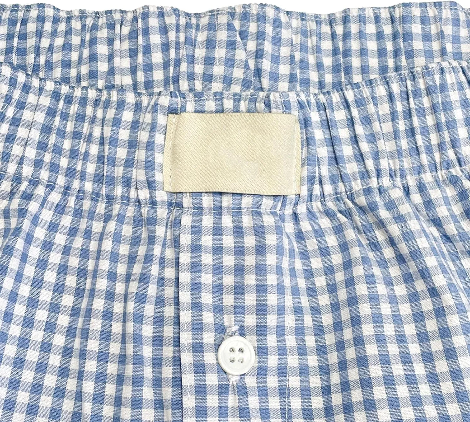 Women Y2k Pajamas Shorts Micro Button Boxers Elastic Waist Cute Pj Bottoms Summer Plaid Lounge Short