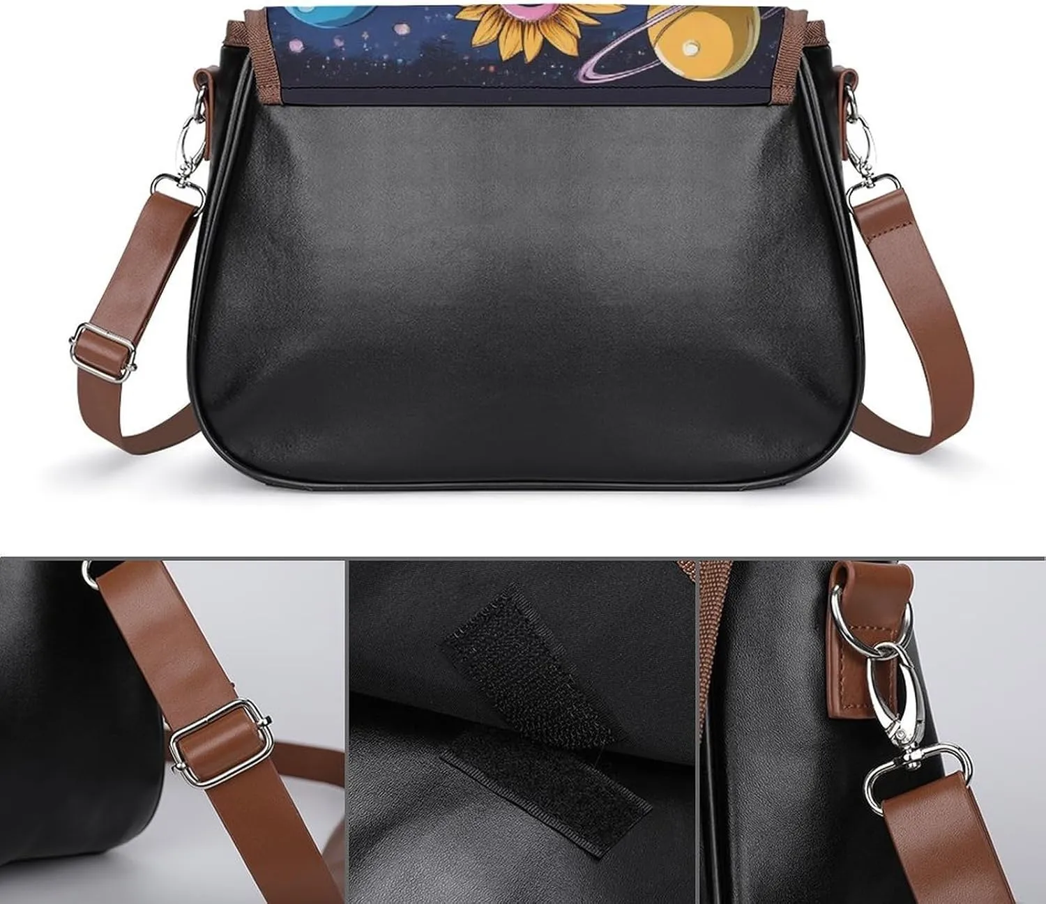 Womens Casual Crossbody Bag, Small PU Leather Shoulder Bag Travel Messenger Bags
