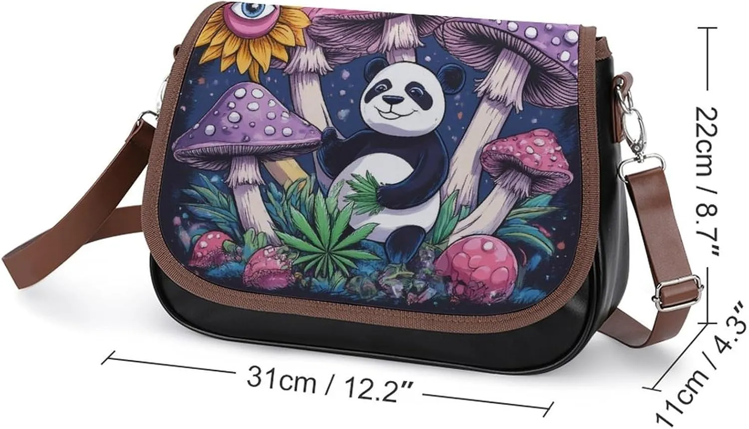 Womens Casual Crossbody Bag, Small PU Leather Shoulder Bag Travel Messenger Bags