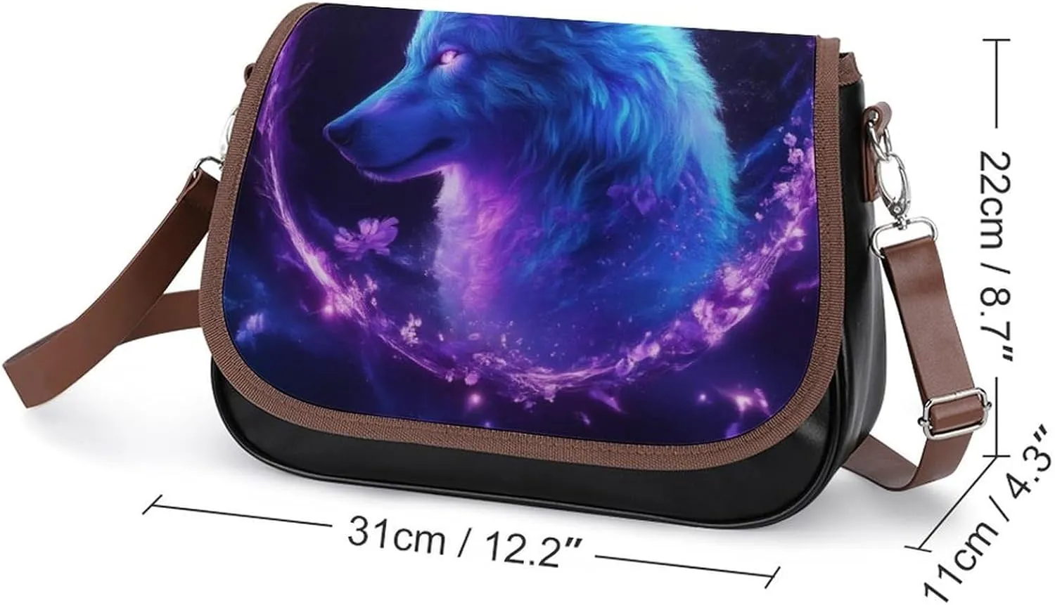 Womens Casual Crossbody Bag, Small PU Leather Shoulder Bag Travel Messenger Bags