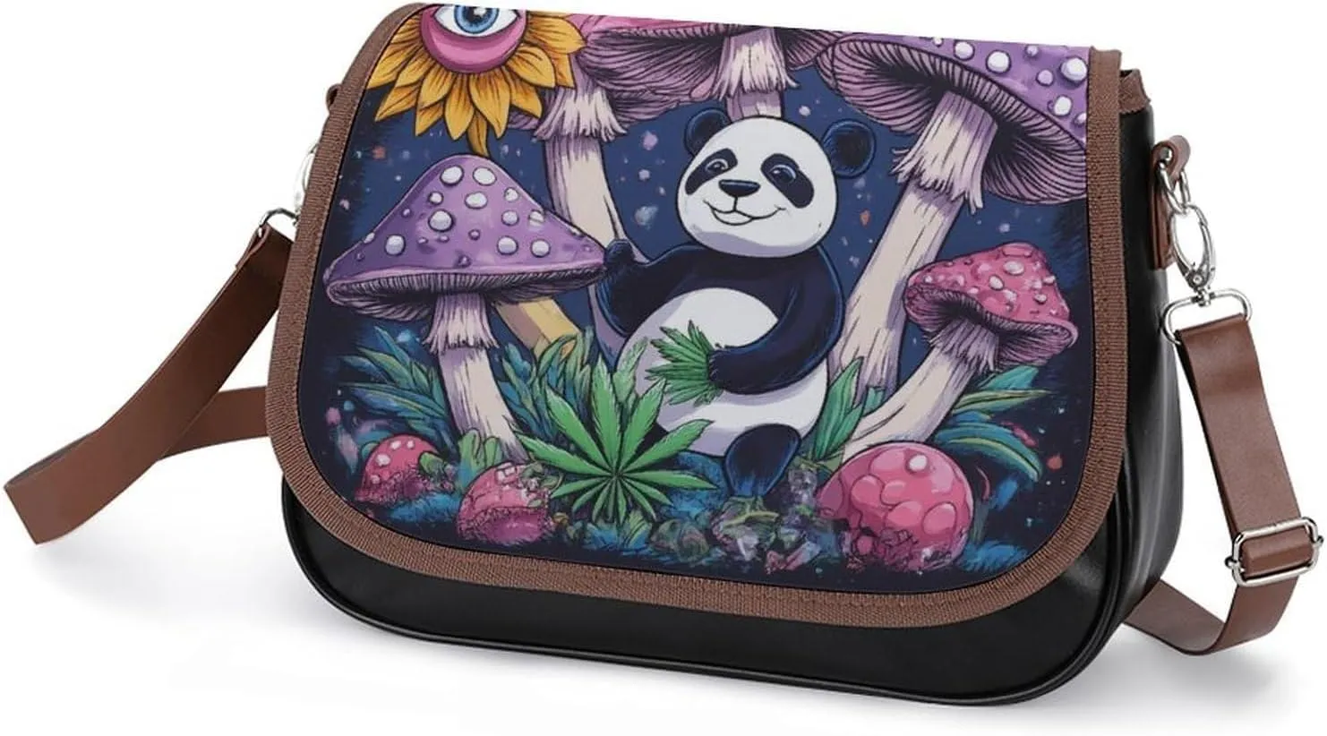 Womens Casual Crossbody Bag, Small PU Leather Shoulder Bag Travel Messenger Bags