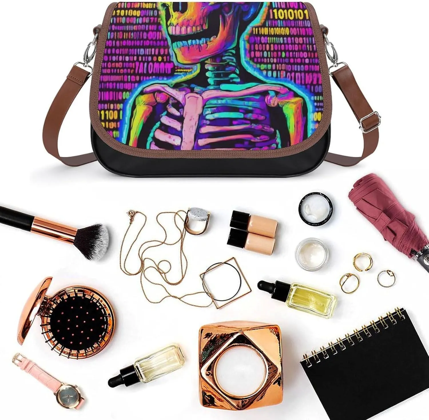 Womens Crossbody Purse Lightweight PU Leather Shoulder Bag Waterproof Messenger Bags
