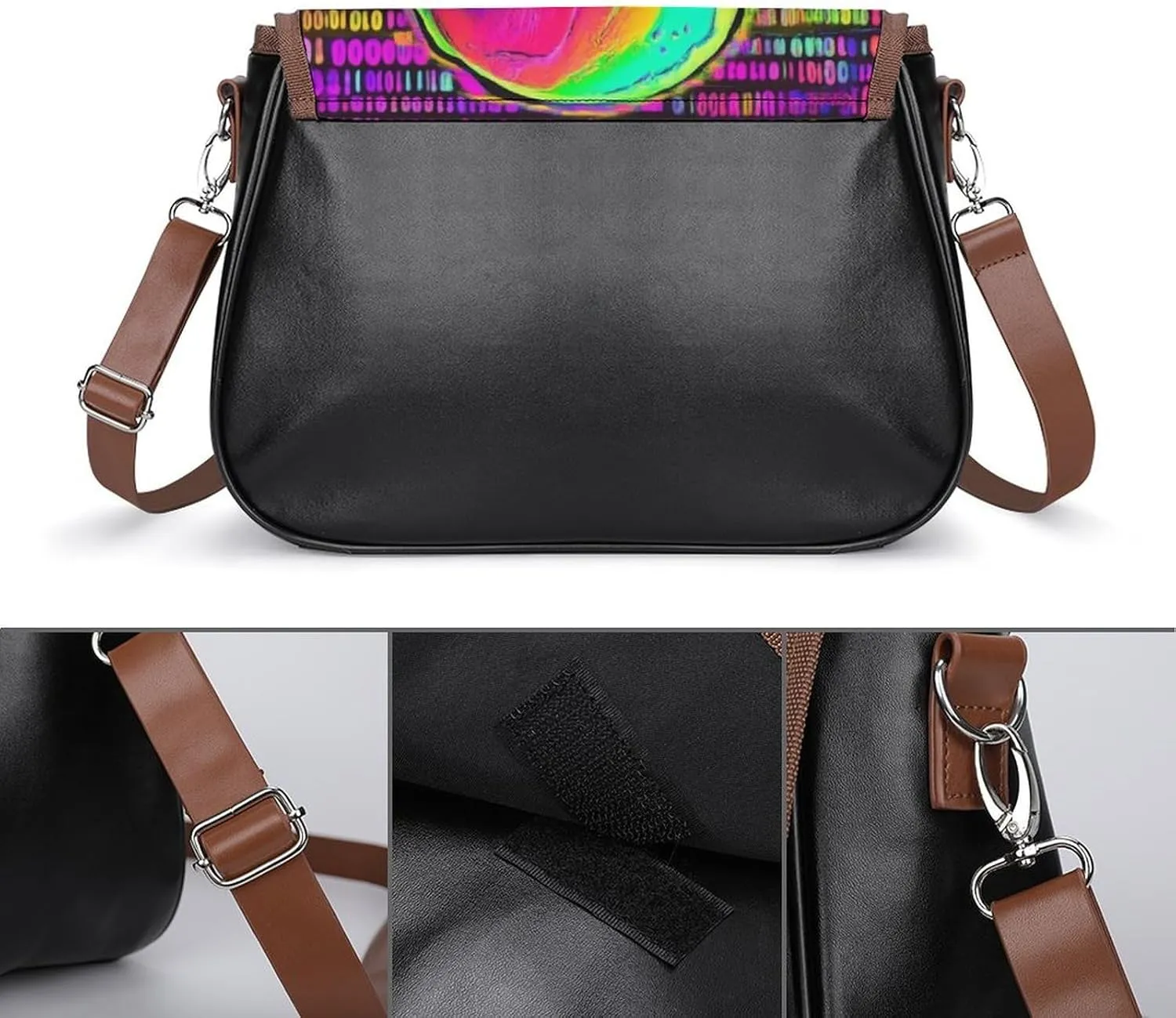 Womens Crossbody Purse Lightweight PU Leather Shoulder Bag Waterproof Messenger Bags