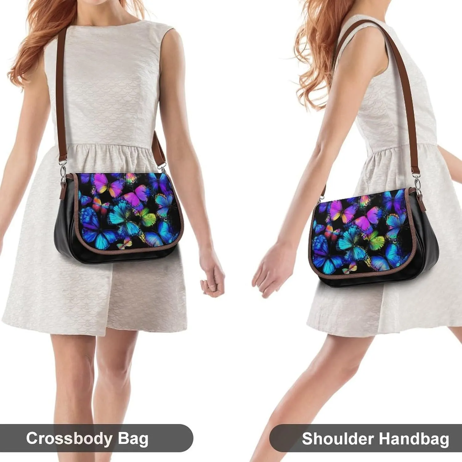 Womens Crossbody Purse Lightweight PU Leather Shoulder Bag Waterproof Messenger Bags