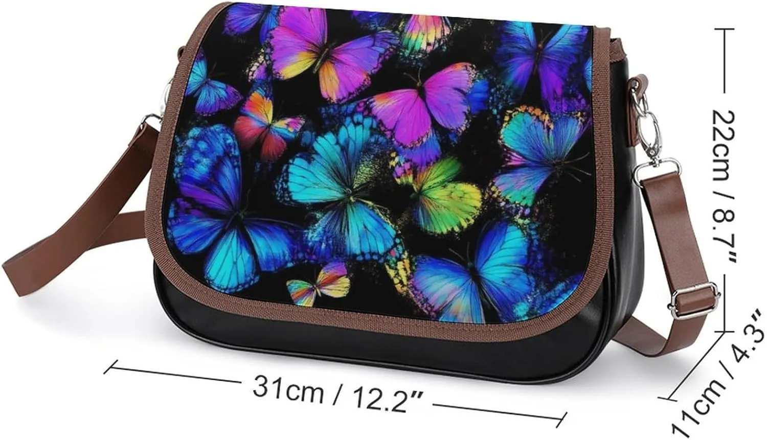 Womens Crossbody Purse Lightweight PU Leather Shoulder Bag Waterproof Messenger Bags