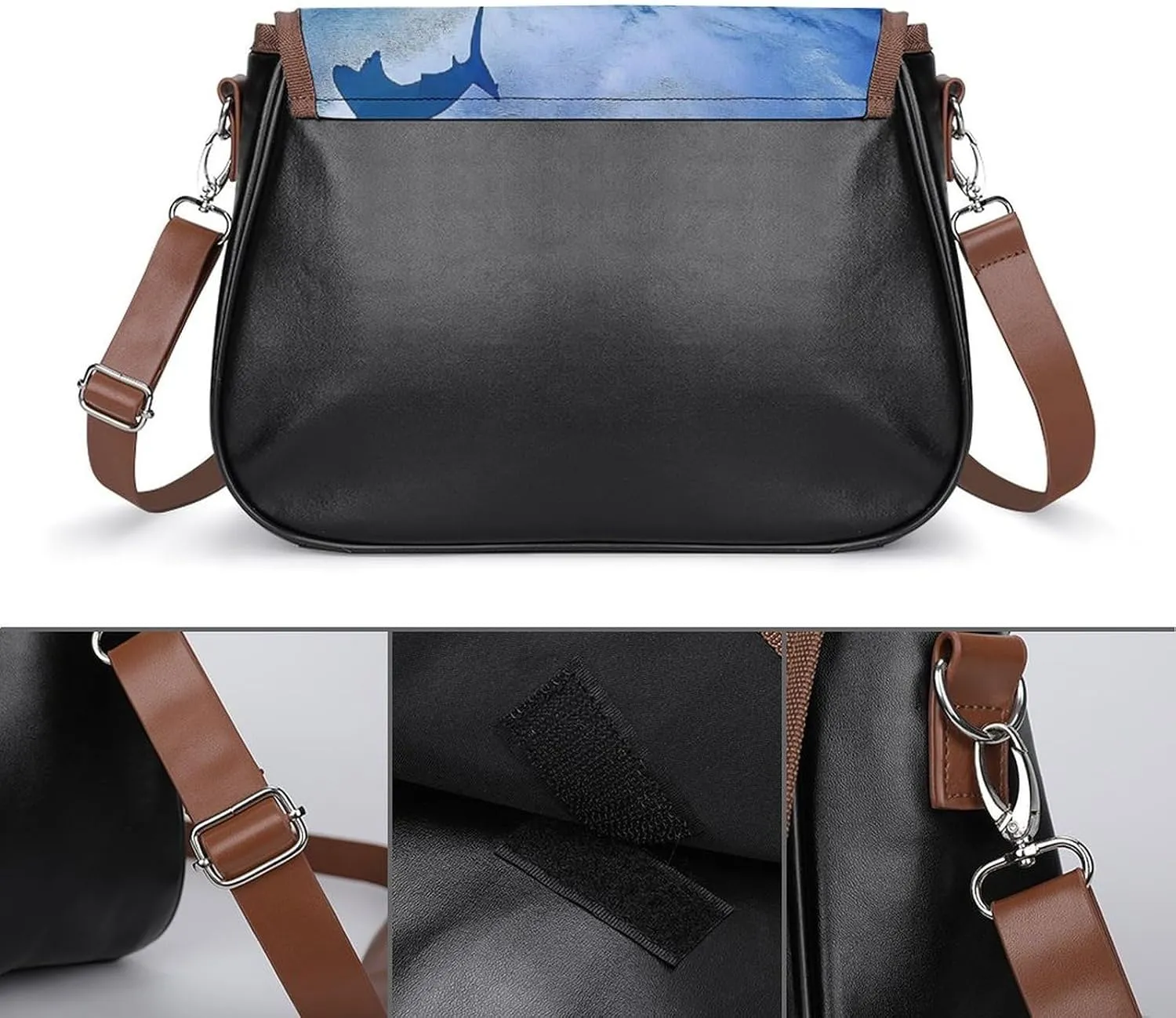 Womens Crossbody Purse Lightweight PU Leather Shoulder Bag Waterproof Messenger Bags