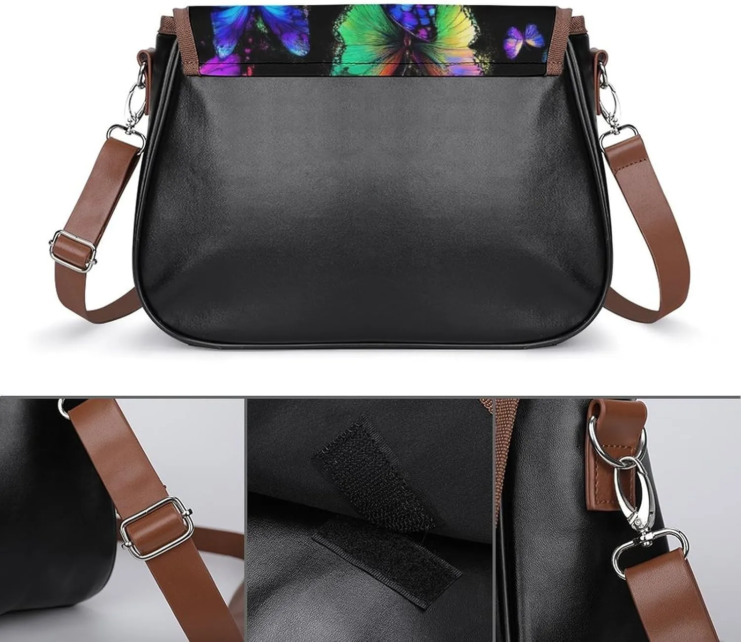 Womens Crossbody Purse Lightweight PU Leather Shoulder Bag Waterproof Messenger Bags