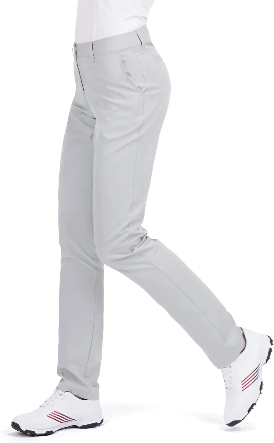 Women's Golf Pants Stretch Straight Lightweight Breathable Twill Work Chino Ladies Pants