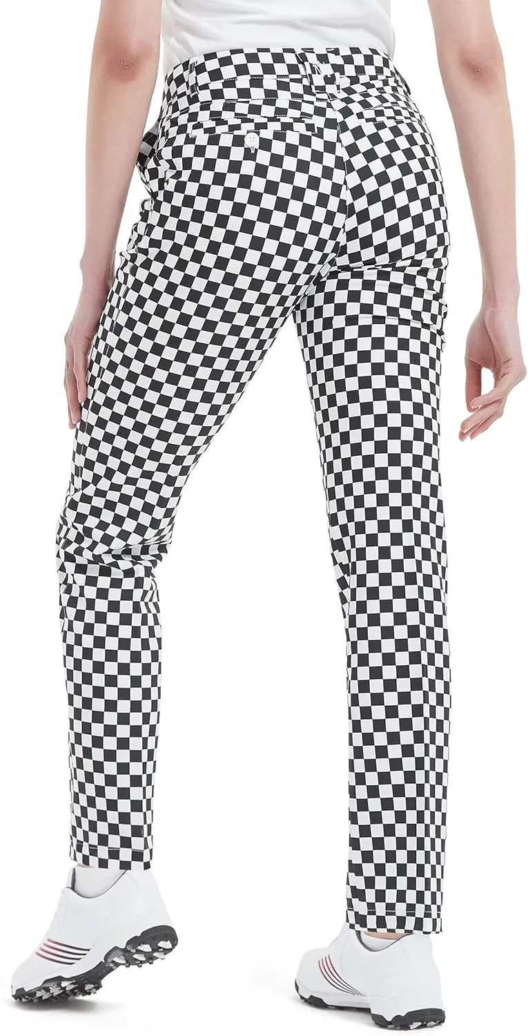 Women's Golf Pants Stretch Straight Lightweight Breathable Twill Work Chino Ladies Pants