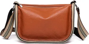 Women's Shoulder Bags Woman Shoulder Bag， PU Youth Ladies Dumpling Light Wild Simple Female Daily Messenger Bag Waterproof(Brown)