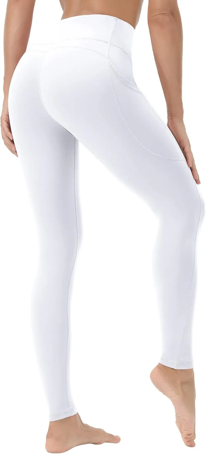 Women's Yoga Leggings with Pockets High Waist Athletic Running Workout Full Length Compression Yoga Pants