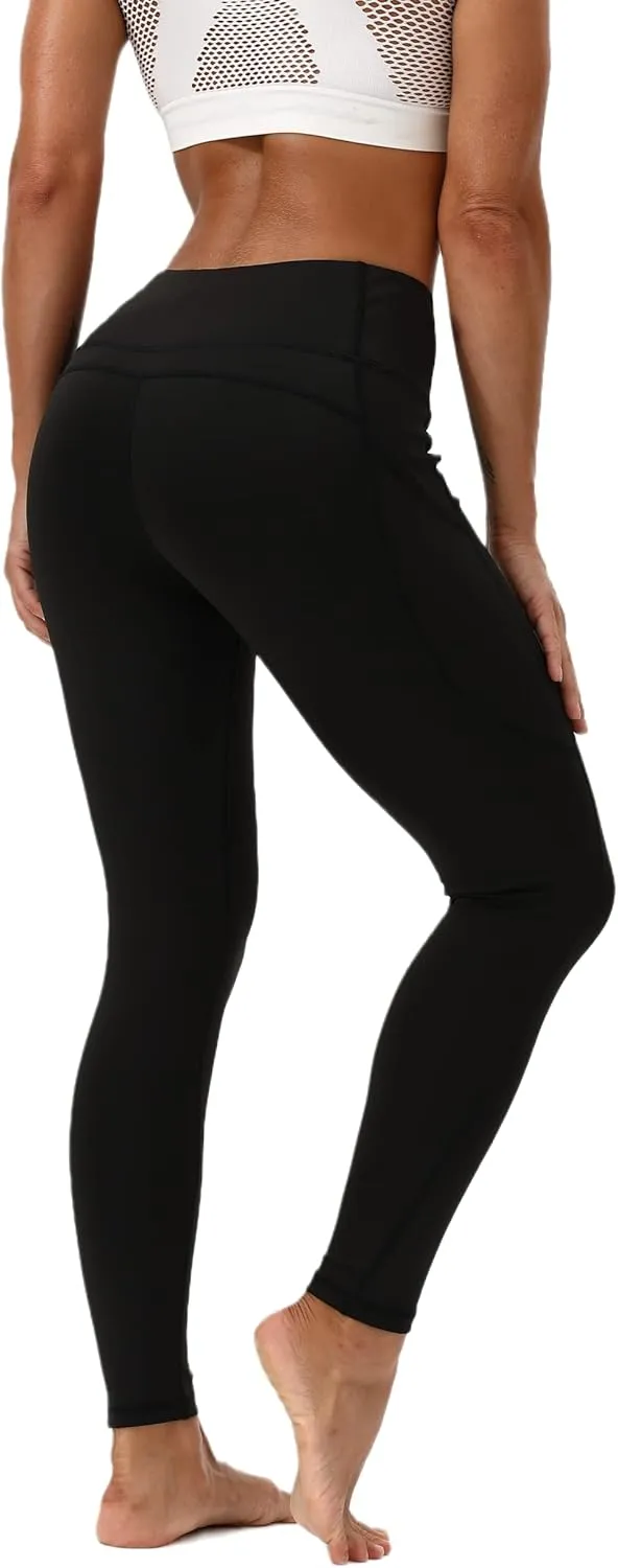 Women's Yoga Leggings with Pockets High Waist Athletic Running Workout Full Length Compression Yoga Pants