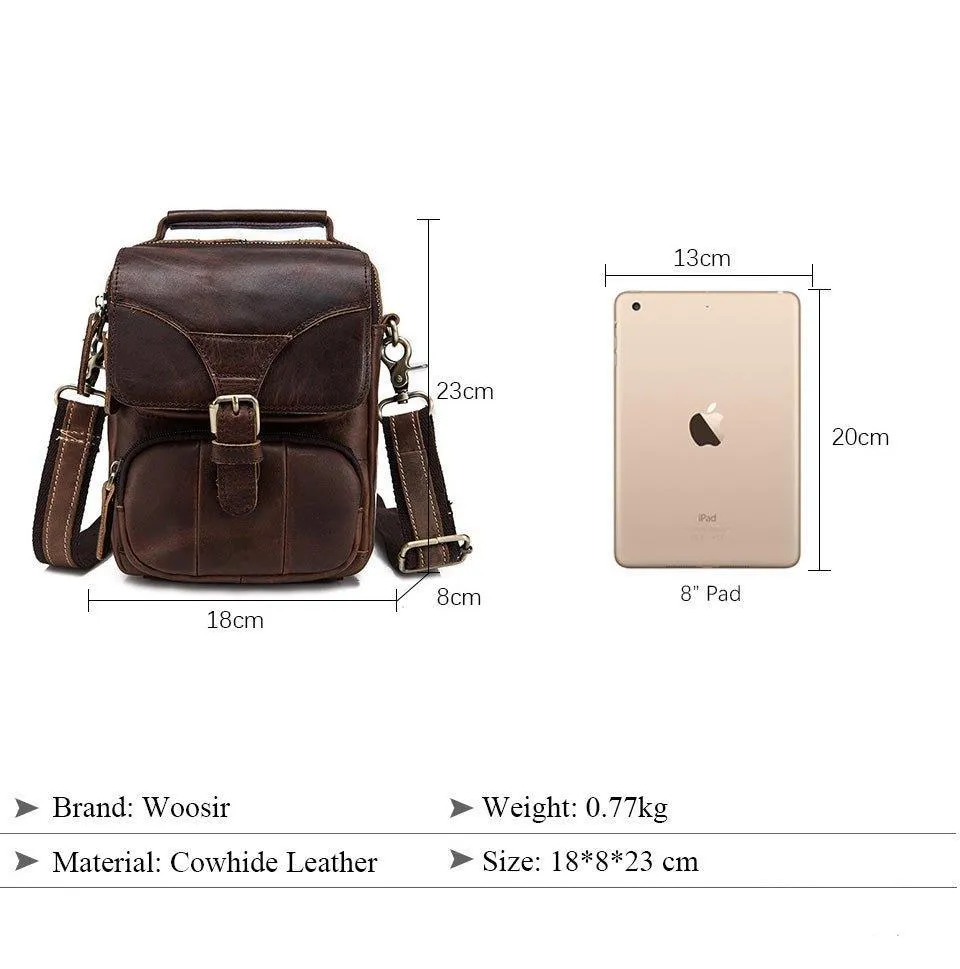 Woosir Vintage Dual-Use Messenger Shoulder Bag for Men