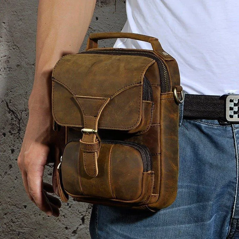 Woosir Vintage Dual-Use Messenger Shoulder Bag for Men