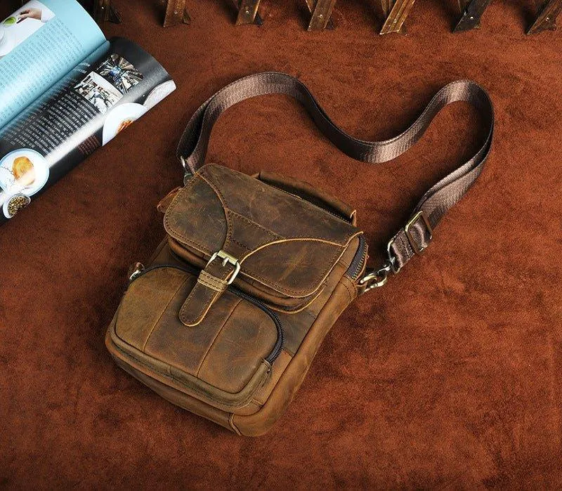 Woosir Vintage Dual-Use Messenger Shoulder Bag for Men