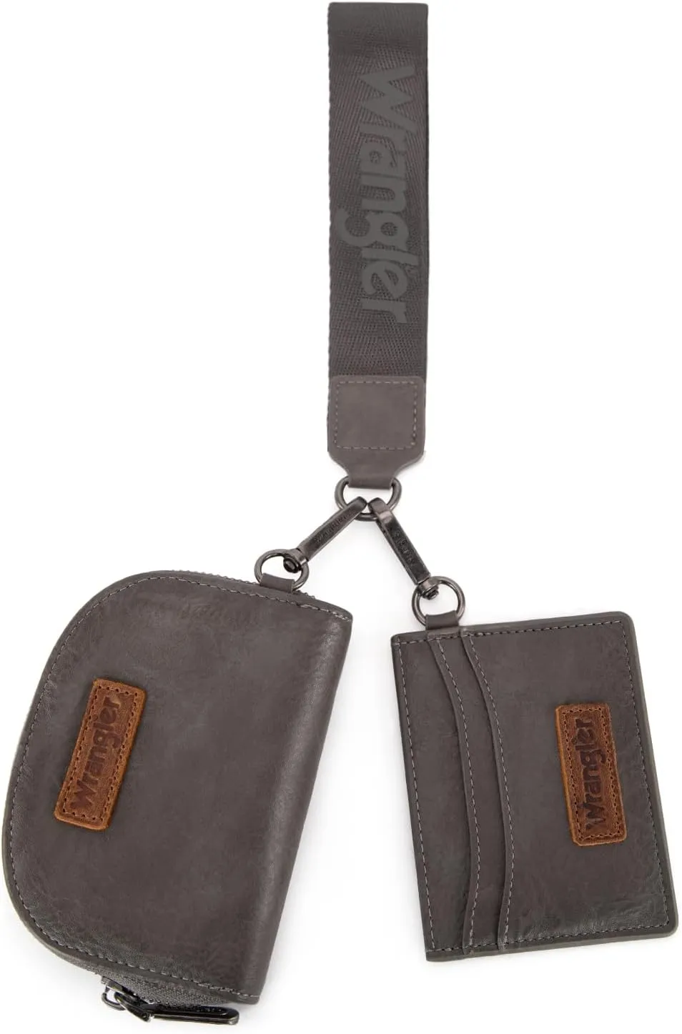 Wrangler KeyChain Wallet Wristlet Wallets for Women Dual Pouch Wristlet Rfid Blocking Credit Card Holder Wallet
