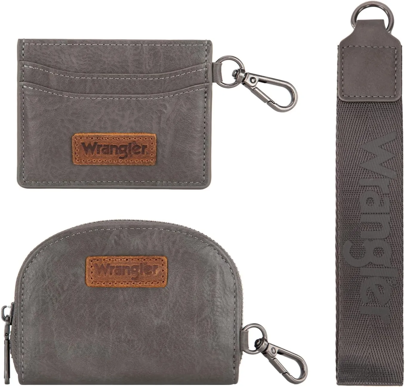 Wrangler KeyChain Wallet Wristlet Wallets for Women Dual Pouch Wristlet Rfid Blocking Credit Card Holder Wallet