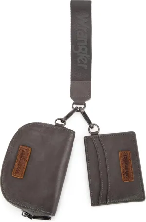 Wrangler KeyChain Wallet Wristlet Wallets for Women Dual Pouch Wristlet Rfid Blocking Credit Card Holder Wallet