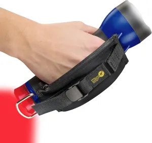 Wrap-It Storage Firefly Flashlight Sapphire Blue - Battery Powered Flashlight with Flashing Safety Lights for Walkers at Night with Wrist Strap and Pouch for Dog Walking Accessories