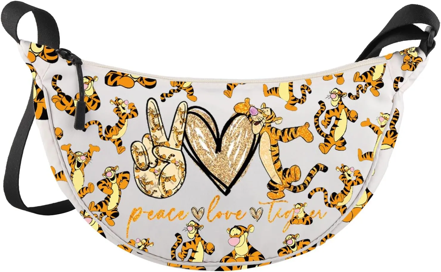 WZMPA Tiger Fans Crossbody Bag Cartoon Lover Gift Let The Magic Blossom Cartoon Shoulder Bag Movie Merchandise