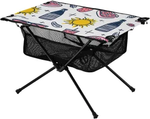 xigua Cool Summer Folding Camping Table,Portable Camp Table with Carry Bag Beach Table Folding Table for Picnic, Camp,Party,Travel312