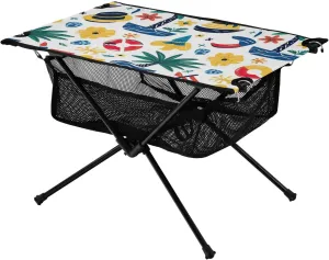 xigua Cool Summer Folding Camping Table,Portable Camp Table with Carry Bag Beach Table Folding Table for Picnic, Camp,Party,Travel315