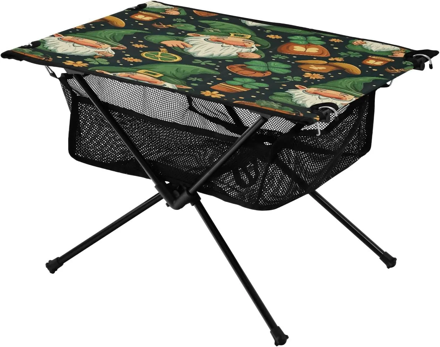 xigua Happy St. Patrick's Day Folding Camping Table,Portable Camp Table with Carry Bag Beach Table Folding Table for Picnic, Camp,Party,Travel38