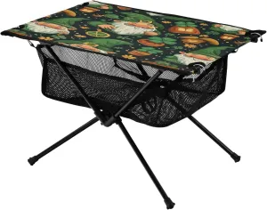 xigua Happy St. Patrick's Day Folding Camping Table,Portable Camp Table with Carry Bag Beach Table Folding Table for Picnic, Camp,Party,Travel38