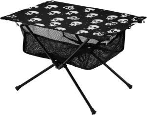 xigua Skulls Folding Camping Table,Portable Camp Table with Carry Bag Beach Table Folding Table for Picnic, Camp,Party,Travel146