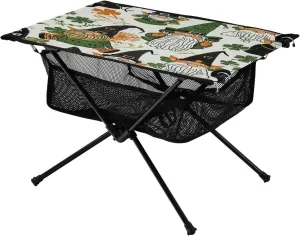 xigua St. Patrick's Gnome Folding Camping Table,Portable Camp Table with Carry Bag Beach Table Folding Table for Picnic, Camp,Party,Travel10