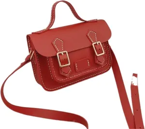 XNQOUS DIY Leather Bag Kit DIY Craft Bag Shoulder Bag Sewing Handmade Handbag Parts Customized Messenger Material Woven Set for Women 18x12x5CM(Red)