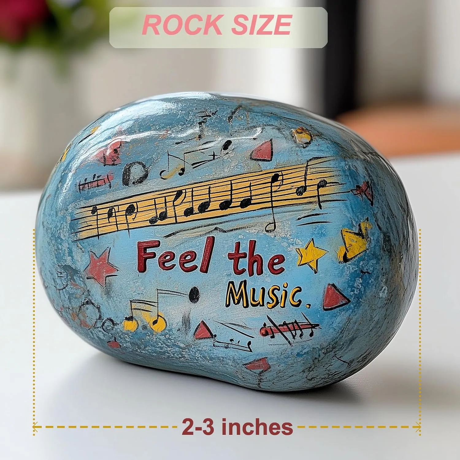 XSSUUNN Birthday Gift Bags Set with 2 Gift Bags and 40PCS Natural Flat Smooth River Rocks (2-3 inches) for Painting,Party Activities,Art Crafts,Classroom,Holidays,Kindness Stones,DIY Pebbles