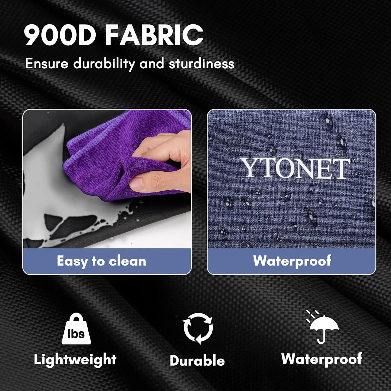 Ytonet Extra Large Cleaning Caddy Bag with 4 Foldable Dividers, Wearable Cleaning Caddy Organizer with Handle & Shoulder Strap & Waist Strap, Housekeeping Tote for Cleaners, Blue