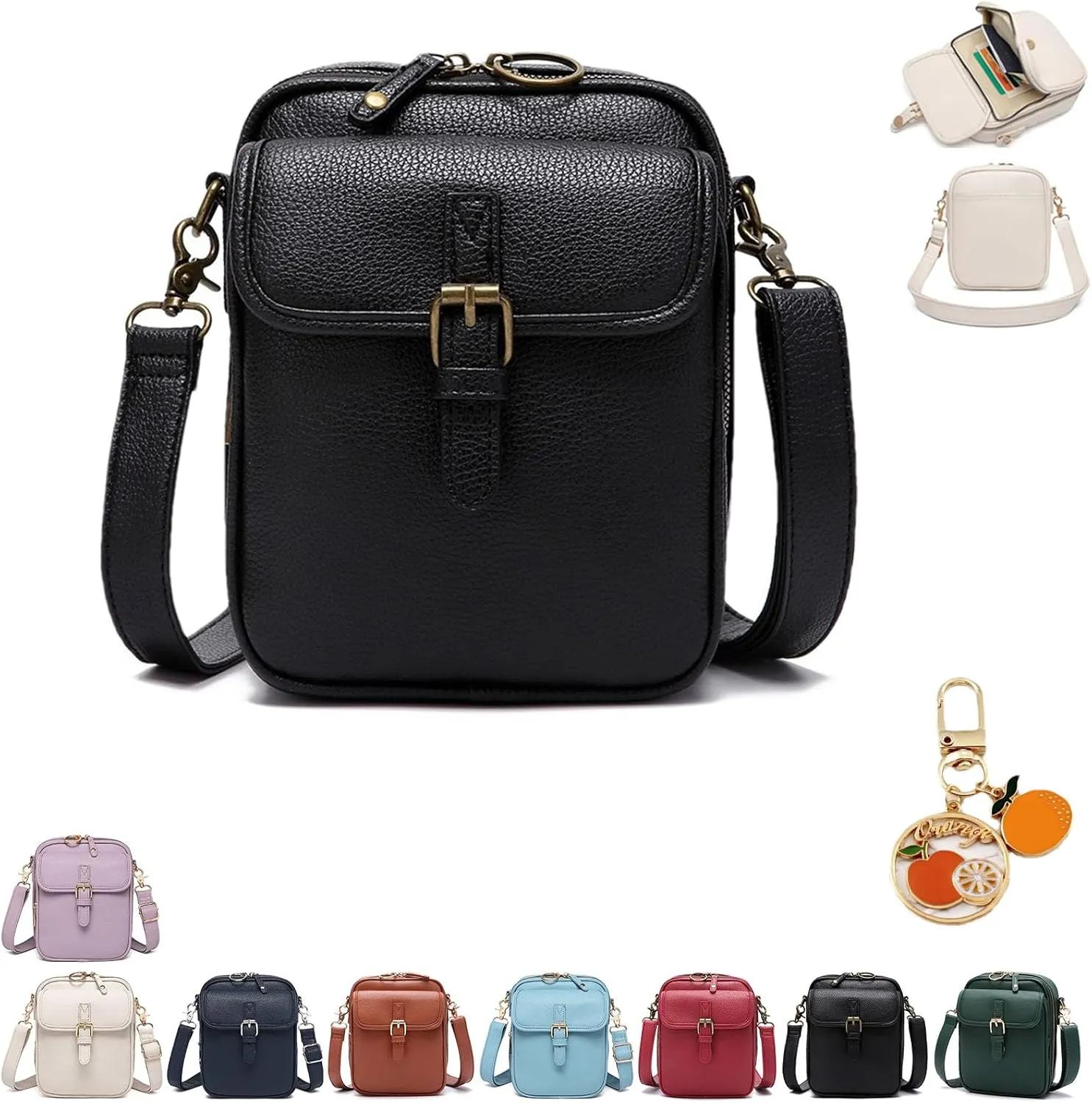 Zealburst Crossbody Leather Bag, Collaboraten1 Vintage Crossbody Leather Bag, Adjustable Shoulder Strap