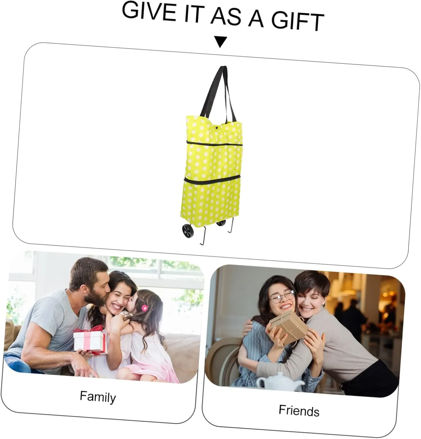 Zerodeko Fold The Shopping Cart Foldable Tote Bag Shopping Bag Folding Dolly Hand Truck Grocery Cart Wheel Bags