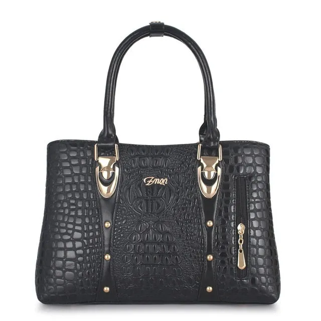 ZMQN Famous Brand Women Handbags Ladies Hand Bags Luxury Handbags Women Bags Designer 2019 Crocodile Leather Bags For Women C804