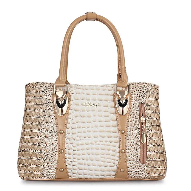 ZMQN Famous Brand Women Handbags Ladies Hand Bags Luxury Handbags Women Bags Designer 2019 Crocodile Leather Bags For Women C804