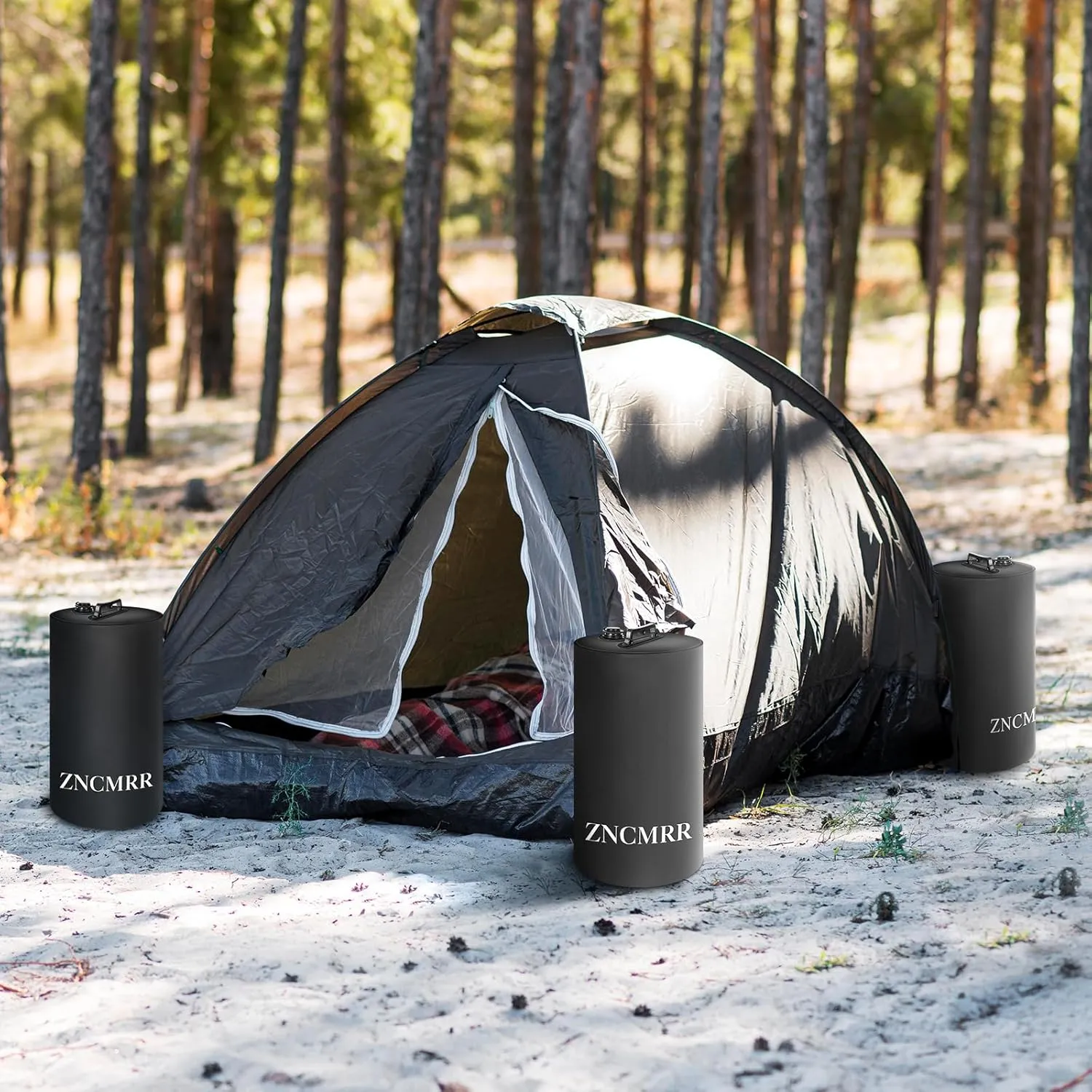 ZNCMRR Canopy Water Weight Bag 4 Pack 88 LBS Water Tent Weights Set of 4 Leg Weights for Gazebo Pop Up Canopies Tent (10L Black)