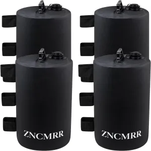 ZNCMRR Canopy Water Weight Bag 4 Pack 88 LBS Water Tent Weights Set of 4 Leg Weights for Gazebo Pop Up Canopies Tent (10L Black)