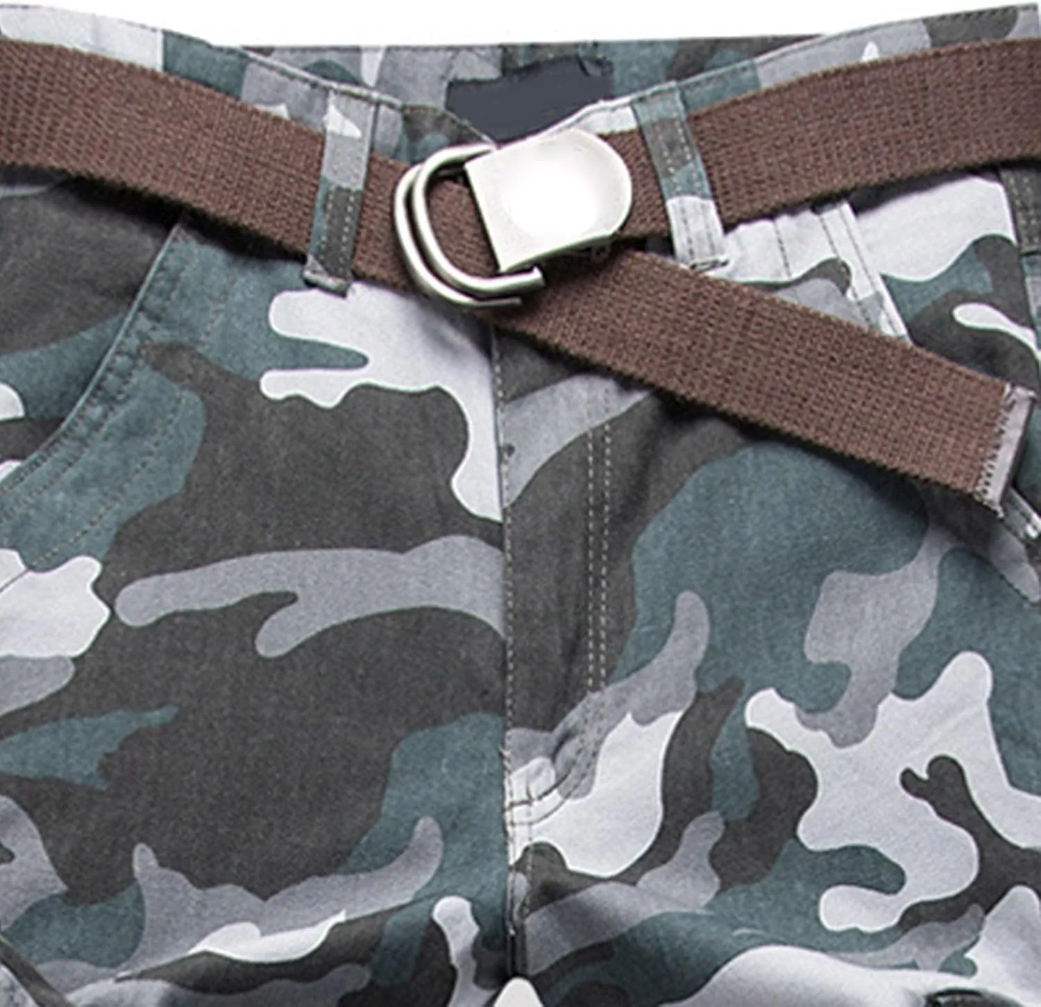 ZYXTIM Men's Combat Camo Cargo Trousers Oversize Ripstop Military Tactical Pants Hiking Joggers Multi Pockets Work Bottoms